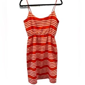 J Crew Sundress Orange and Ivory striped, Size 4